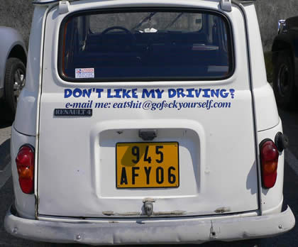 Don\'t like my driving?